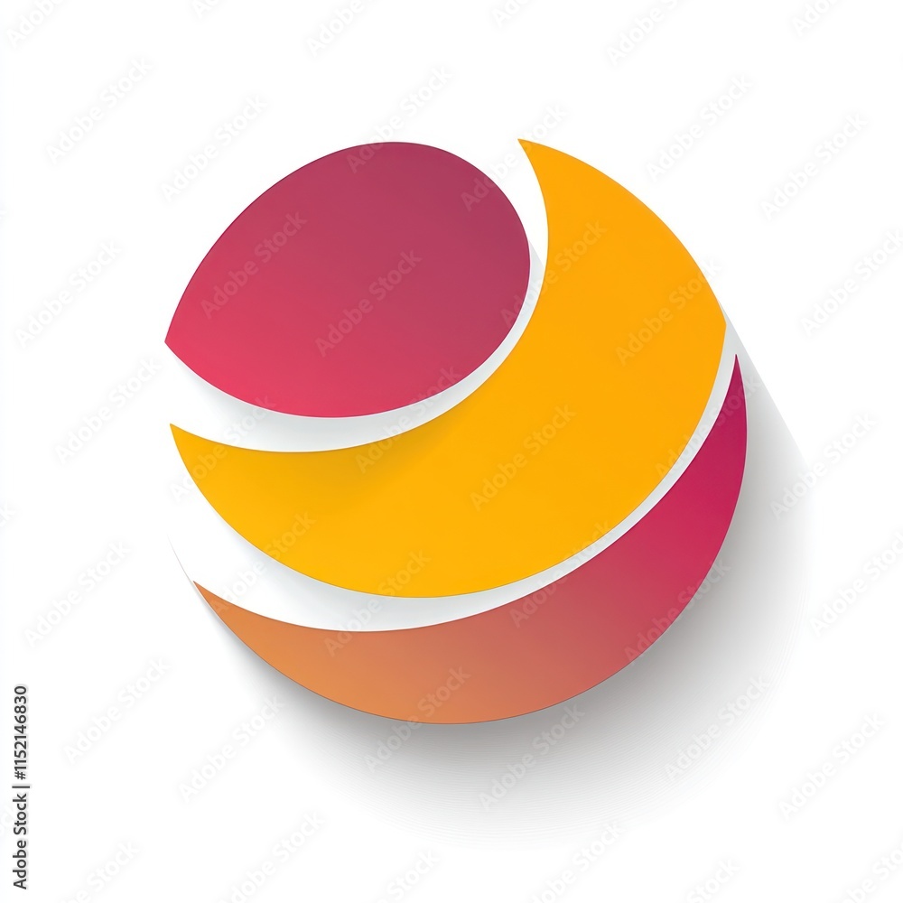 Poster abstract colorful circular logo design with gradient.