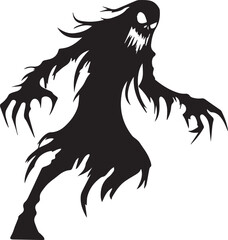 Silhouette of Hideous Halloween vector graphic