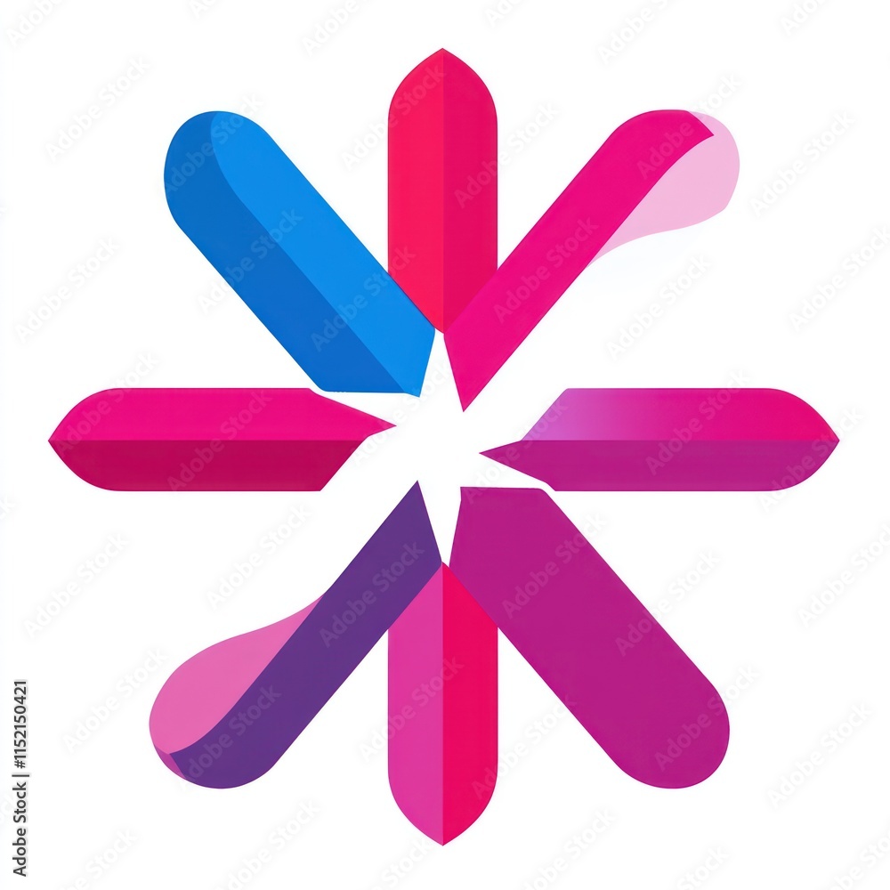 Poster abstract colorful starburst design element.