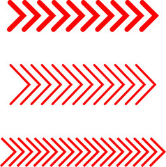 Obraz premium Sideways set. Linear signs collection. Arrow Design. Design elements for your web, app, presentations, etc. Striped direction. Vector illustration.