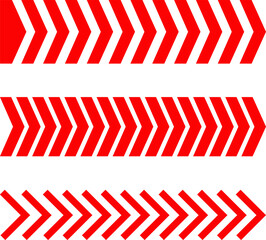 Sideways set. Linear signs collection. Arrow Design. Design elements for your web, app, presentations, etc. Striped direction. Vector illustration.