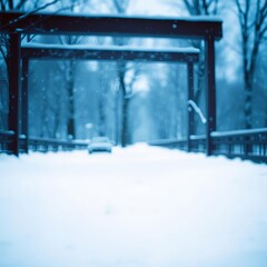 bokeh blue of  Cold blue snowy winter scenery  abstract bokeh light background bright   