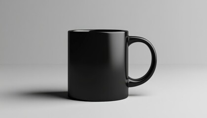 Matte Black Coffee Mug mockup