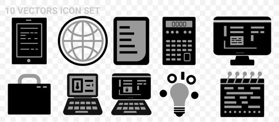 Set of Beverage Bottle Icons in Line and Solid Style for Drinks, Packaging, and Design Projects