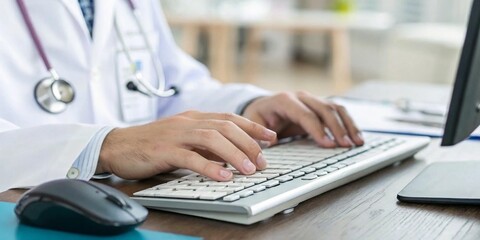 Concept of medicine, doctor's hands