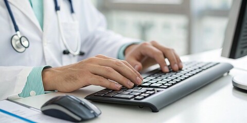 Concept of medicine, doctor's hands