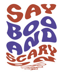 Retro, Hello Ween, Craft Design. T-shirt Design. Illustratio