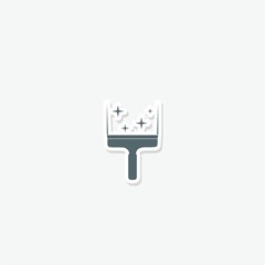 Window Cleaning Icon sticker isolated on gray background