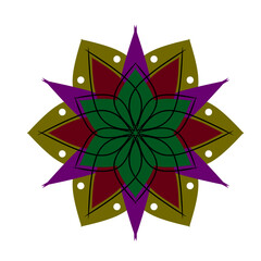 abstract colorful star