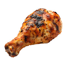 grilled chicken thigh on transparent background