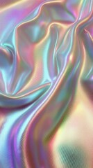 Obraz premium Silk fabric with an iridescent effect in pastel tones, ideal for elegant designs, wallpapers, and creative backgrounds.