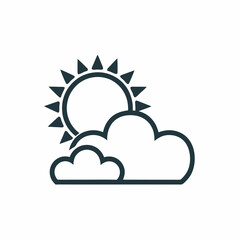 Sun and Cloud Vector Design.