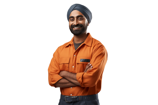 Indian men mechanic on transparent background png cutouts. Images for graphic designers. Image for flyers. Topics related to mechanic. Mechanic world. Job offer. Recruitment. India. Indian. Isolated.