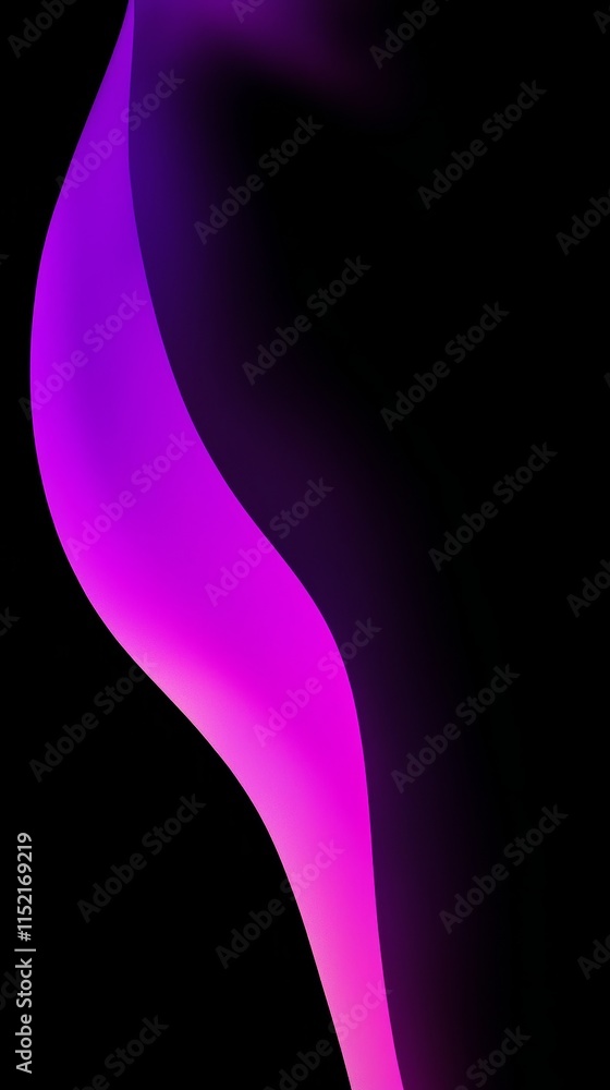 Poster vibrant purple stream of light flows gracefully against a stark black backdrop, creating a mesmerizi