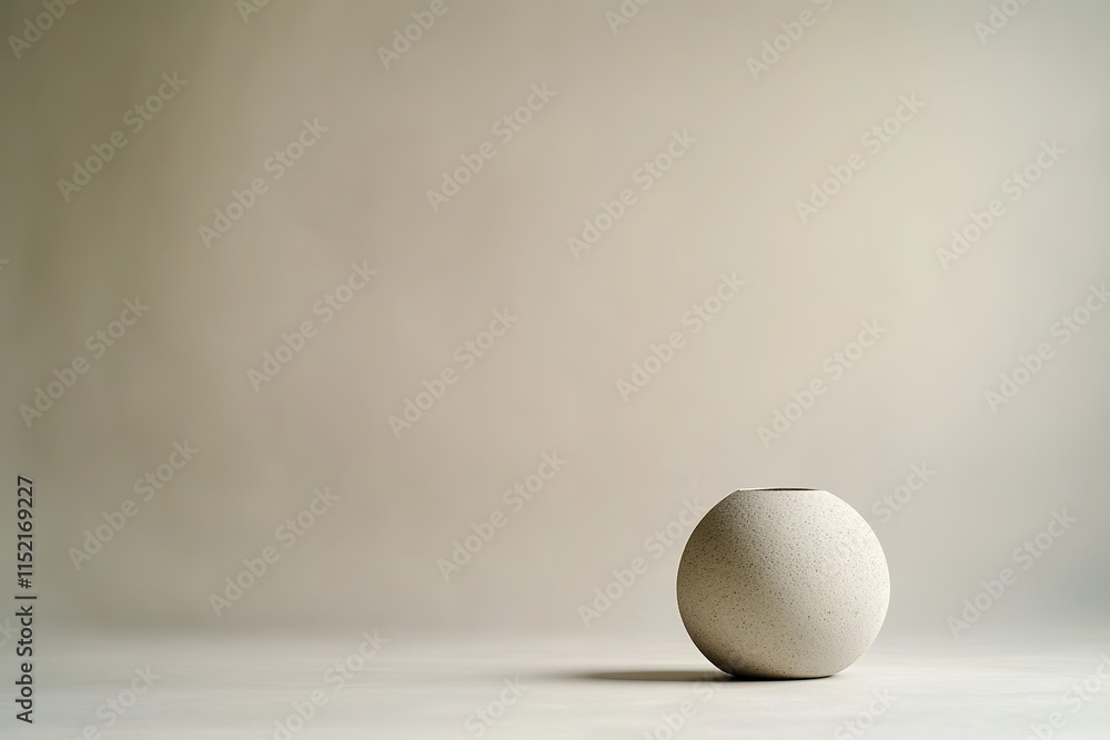 Poster real estate photo with object displayed against solid background and large copy space