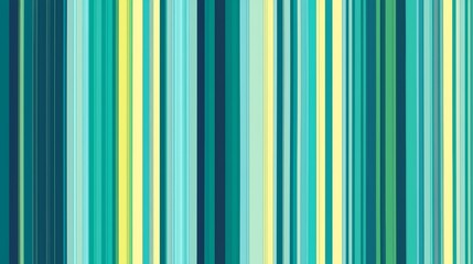 Obraz premium Vertical stripes of varying widths and shades of blue, green, and yellow create a vibrant and colorful pattern, forming a visually appealing background design