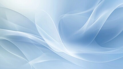 Fototapeta premium Flowing smoothly, light blue waves create an elegant and abstract design, offering a perfect backdrop for artistic compositions and modern backgrounds with a serene, tranquil feel