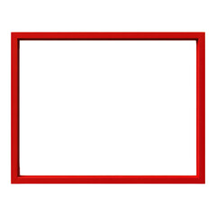 Vibrant red photo frame isolated on white background, perfect for showcasing your favorite memories in a modern, stylish way.
