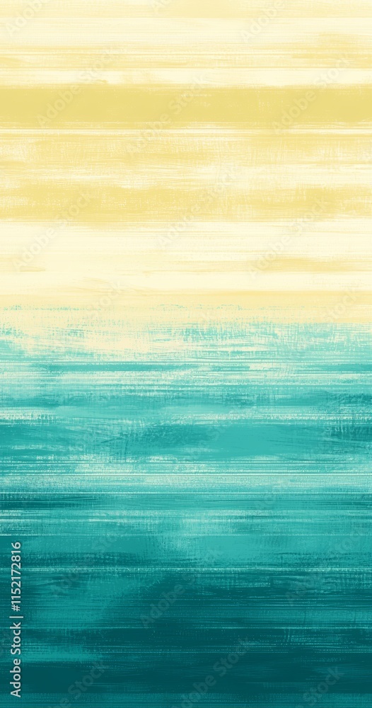 Aufkleber yellow and teal green brushstrokes create a gradient effect in this abstract background, blending wa