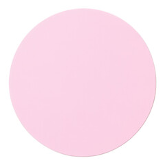 Simple pink circle on white background, perfect for minimalist designs and graphic projects.