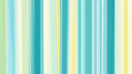 Obraz premium Vertical stripes of varying widths and shades of blue, green, and yellow create a colorful and visually appealing pattern, suitable for background or design purposes