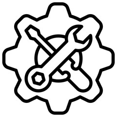 Technical Skills Linear Icon Productivity