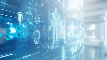Fototapeta premium Modern Health Design Concept with Clinical Elements