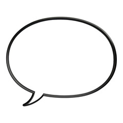 Empty black speech bubble. Communicate and express with this versatile graphic design element for creative projects.