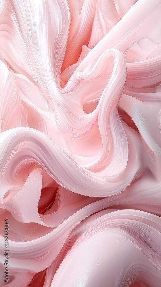 Poster smooth pink waves are swirling and creating a beautiful abstract background, perfect for projects re