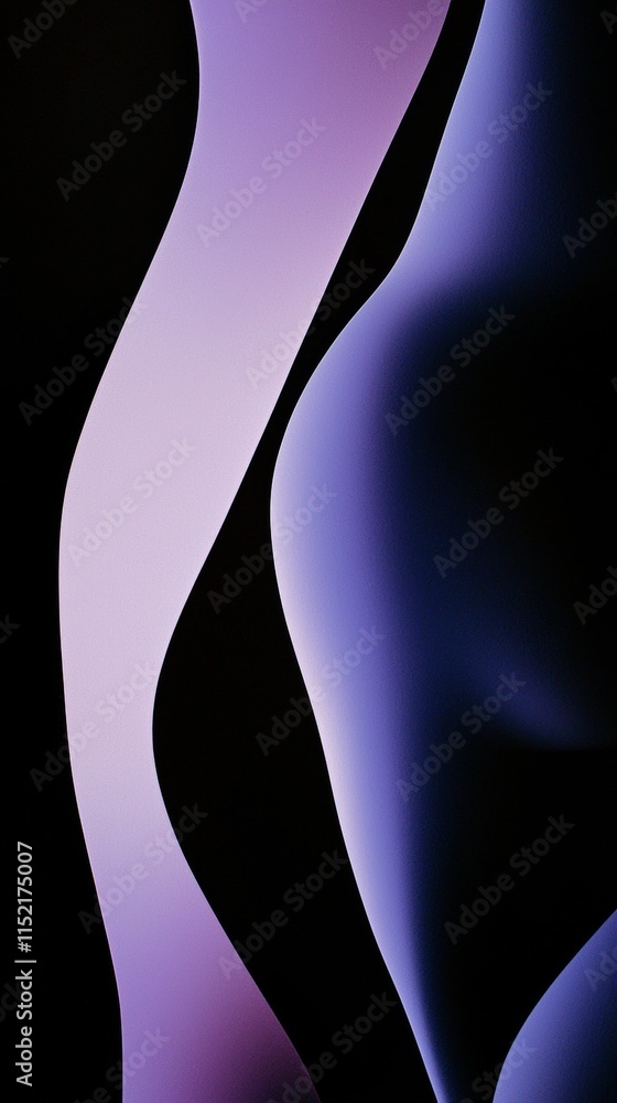 Aufkleber smooth, undulating shapes in shades of purple and blue create a visually appealing abstract composit