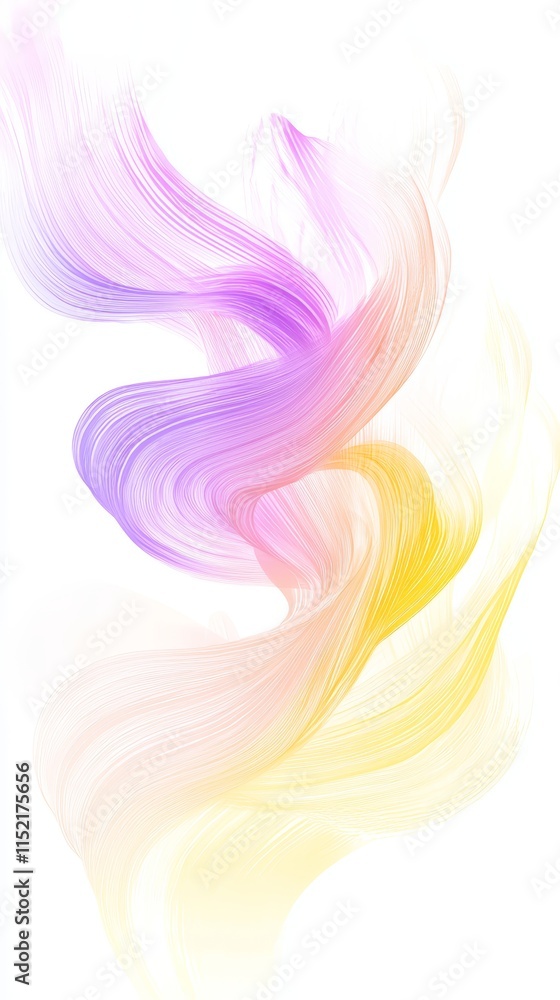 Poster colorful abstract waves flow and blend together, creating a dynamic and vibrant design against a cle