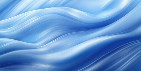 Soft, flowing blue waves create a calming atmosphere, enhancing the minimalist aesthetic in a tranquil and harmonious setting