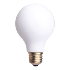 Close-up of a classic incandescent light bulb on a white background, symbolizing innovation and ideas in technology.