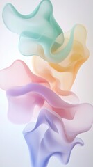 Fototapeta premium Colorful abstract shapes gently flowing and creating a mesmerizing visual experience, perfect for backgrounds, wallpapers, or artistic projects