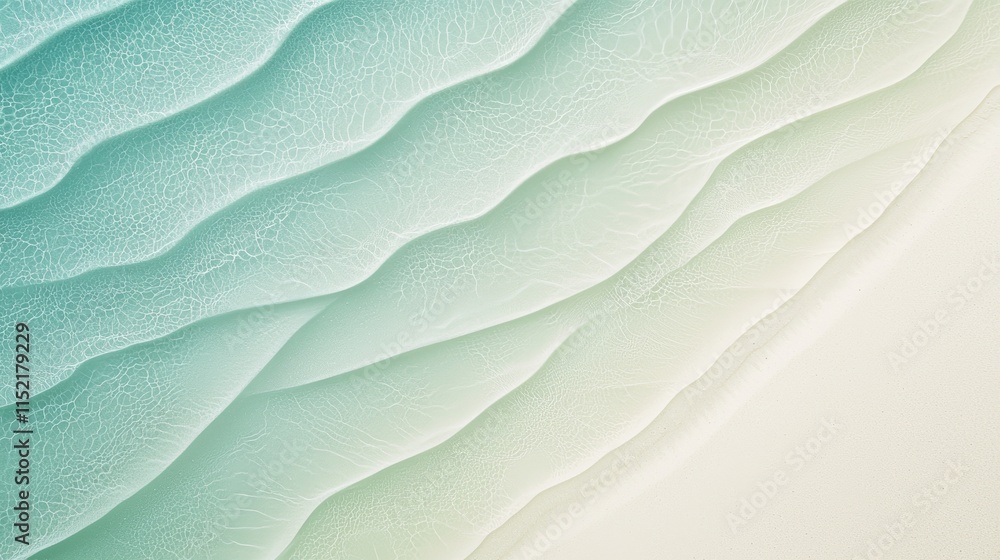 Poster turquoise and beige create an abstract background featuring a wavy cracked pattern, delivering a mes