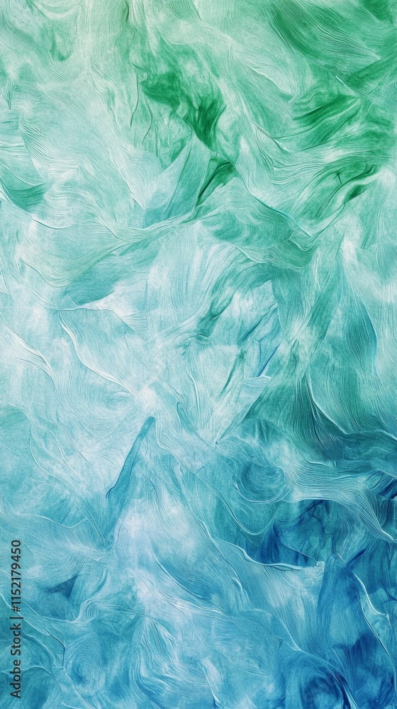 Poster modern abstract background featuring a mesmerizing blend of blue and green hues, creating a dynamic 
