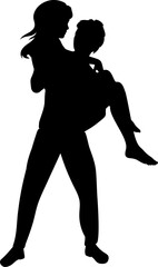 Silhouettes of an embracing couple portraying warmth, love, and unity in a stylized and elegant form. Ideal for romantic and relationship-themed designs, the artwork symbolizes affection and closeness