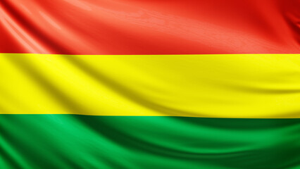 Bolivia flag picture, close-up shot of bolivian nation flag, america, animated flag background photo, 3D photo of a flag, national symbol of american country, patriotism, full screen