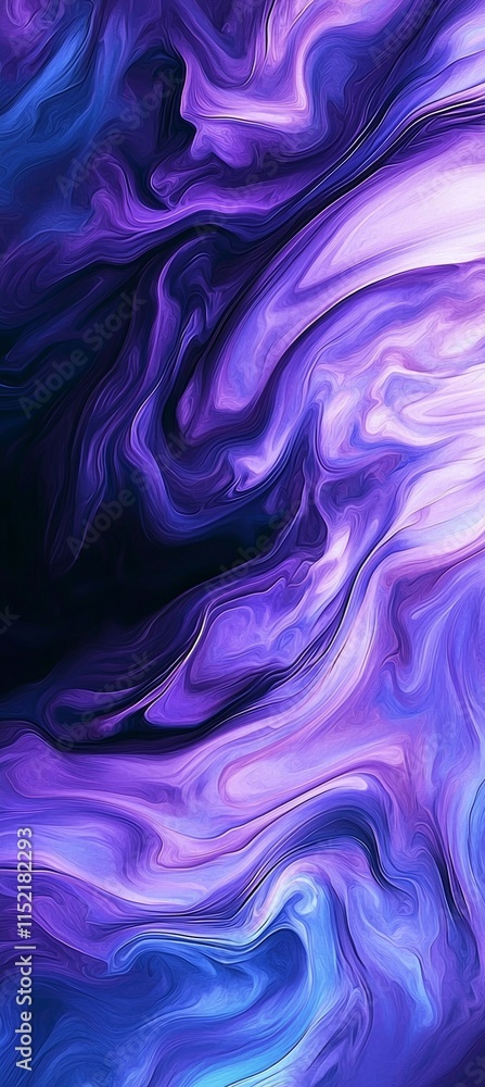 Aufkleber purple and blue hues intertwine, creating a mesmerizing marble effect with swirling patterns, perfec