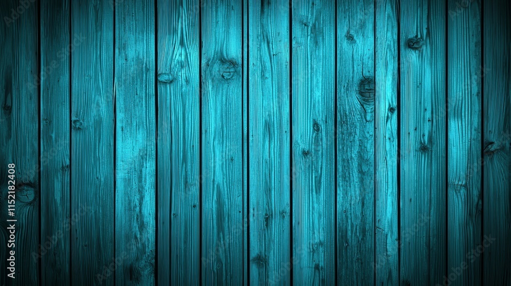 Poster wooden boards painted in a light blue hue create a textured background featuring vertical stripes, c
