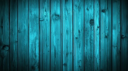 Obraz premium Wooden boards painted in a light blue hue create a textured background featuring vertical stripes, complemented by a dark vignette that adds depth and intrigue