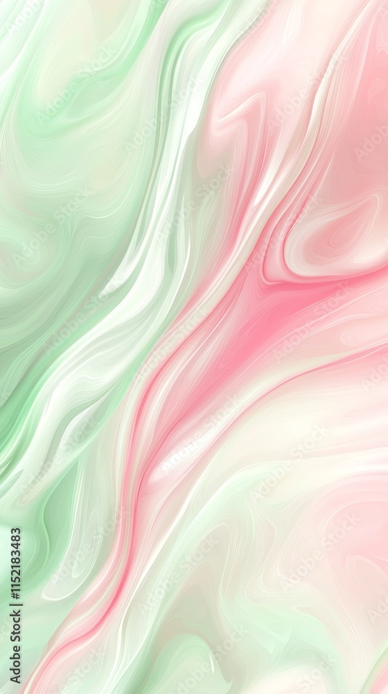 Poster pink and green marble texture background forming a mesmerizing abstract pattern, ideal for various d