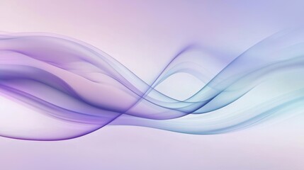 Smooth purple and blue waves creating a dynamic and elegant design against a soft gradient background, conveying a sense of fluidity and motion