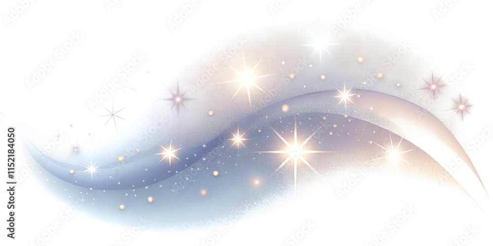 Poster swirling patterns of light and sparkle create a magical atmosphere in a serene background