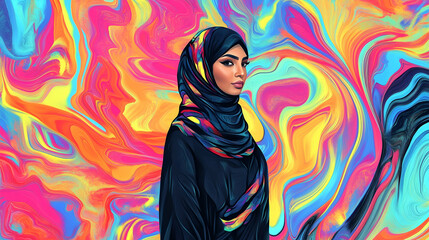 World Hijab Day. Women Empowerment in Islam. woman day March 8. 