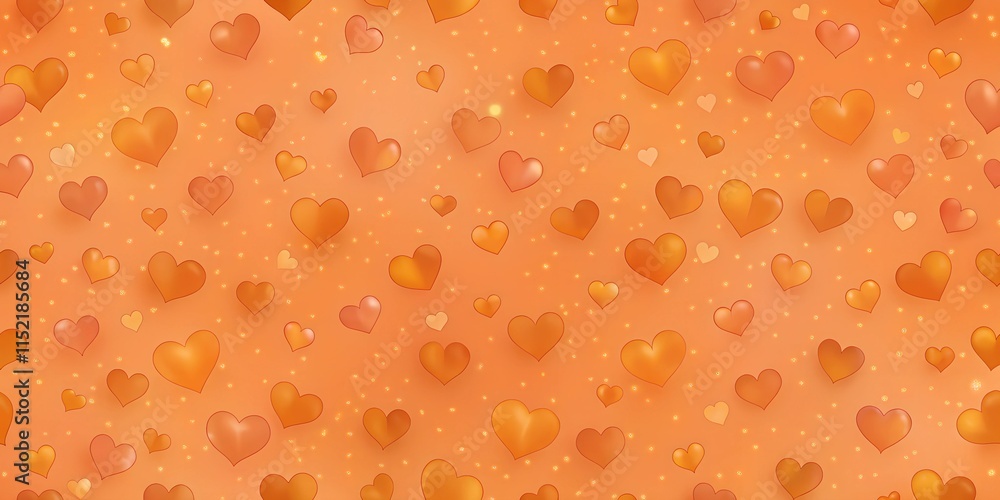 Poster colorful heart pattern creates a warm and inviting background suitable for various themes and occasi
