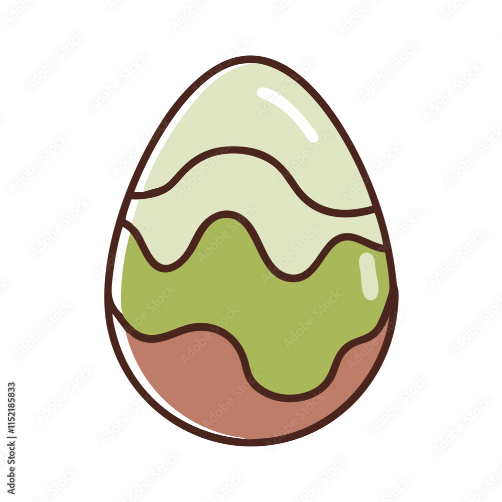 Wall mural Easter Pastel Egg Icon