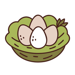 Easter Nest with Eggs Icon