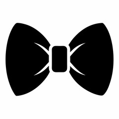 Black Bowtie Silhouette Vector Art