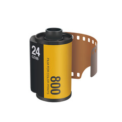 A film roll, PNG, Isolated realistic illustration